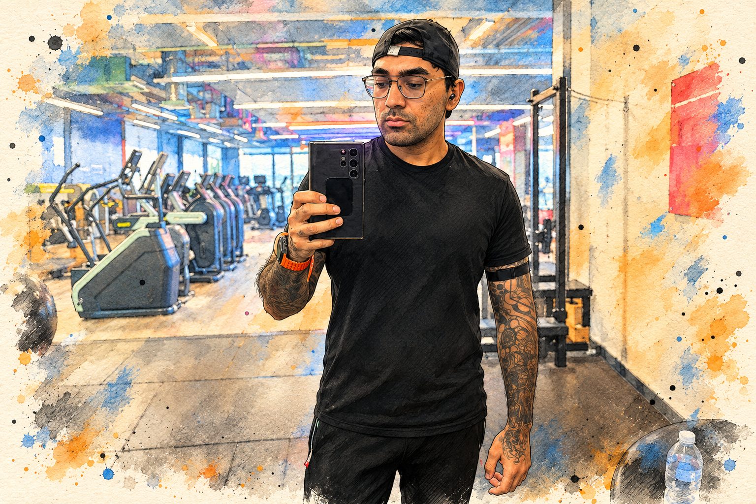 Illustration of Joey Xoto in a gym
